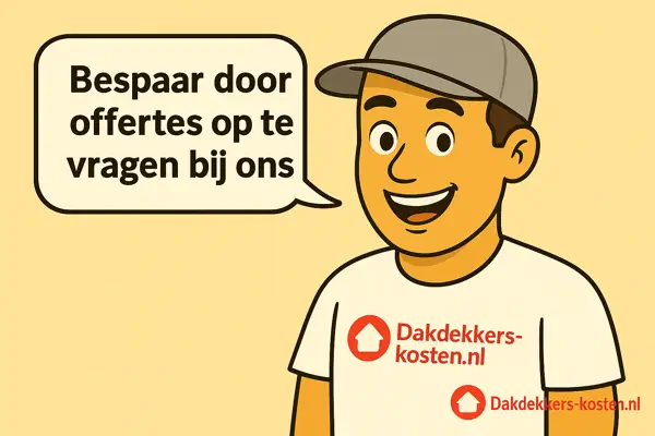 Dakdekker adviseert om offertes aan te vragen en te besparen op kosten van dakdekkers