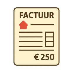 Factuur voor dakdekker kosten na dakreparatie of dakonderhoud