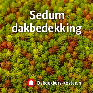 Sedum dakbedekking op een groen dak met sedum planten voor duurzame dakisolatie